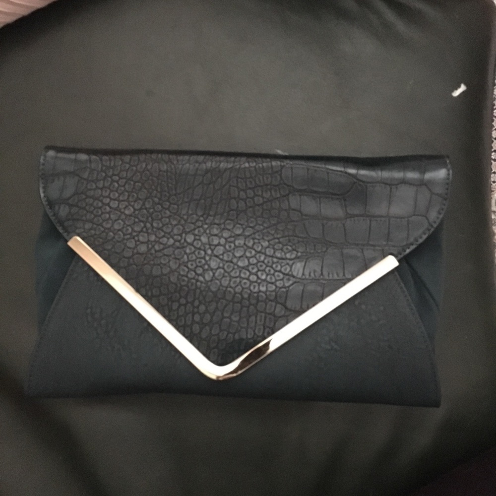 NWOT leather and suede clutch/ cross body